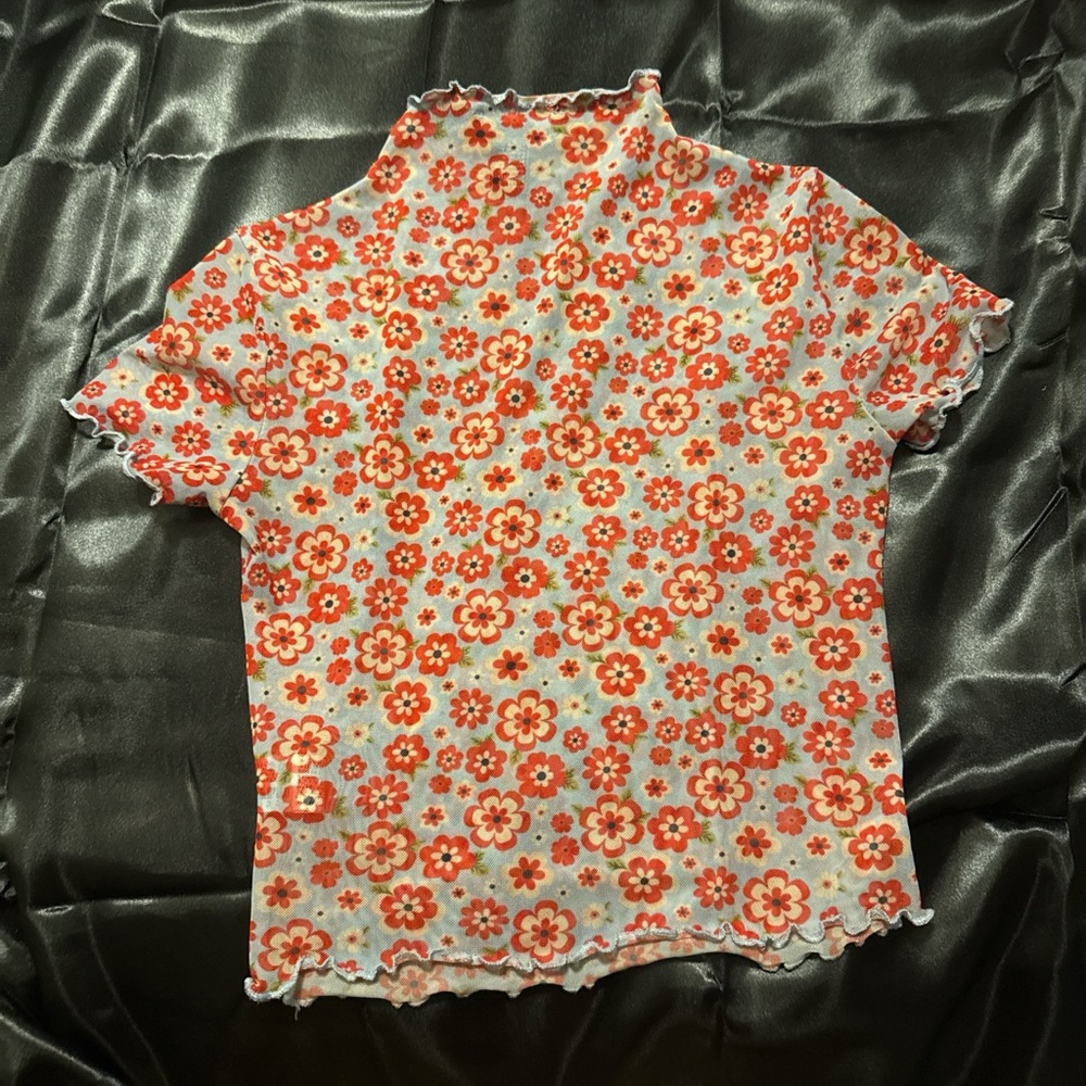 Forever 21 Red Floral Print Top